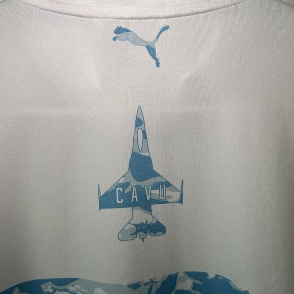 Puma Volition America 1/4 Zip Golf Pullover Mens Size Medium White Blue Camo - Picture 16 of 16